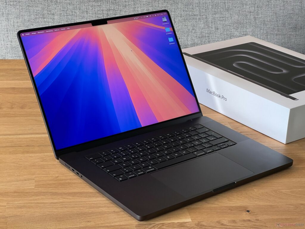 Apple 2024 MacBook Pro laptop sleek design front view
